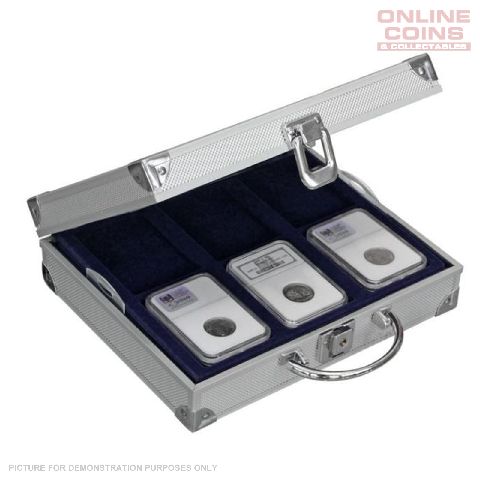 SAFE - Aluminium Case for Coin Certified Coin Slabs, Quickslabs and Everslabs